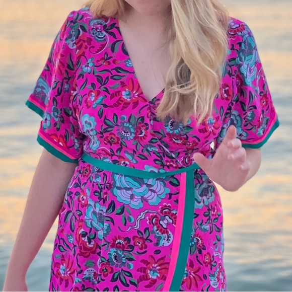 NANETTE LEPORE floral faux wrap dress size 4 - Picture 5 of 5